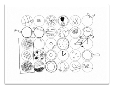 30 Circles Test Doodled