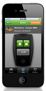 Zipcar iPhone app